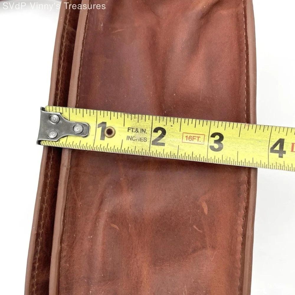 Vintage III New York Brown Leather Crossbody Bag RFID Buckle Flap Small